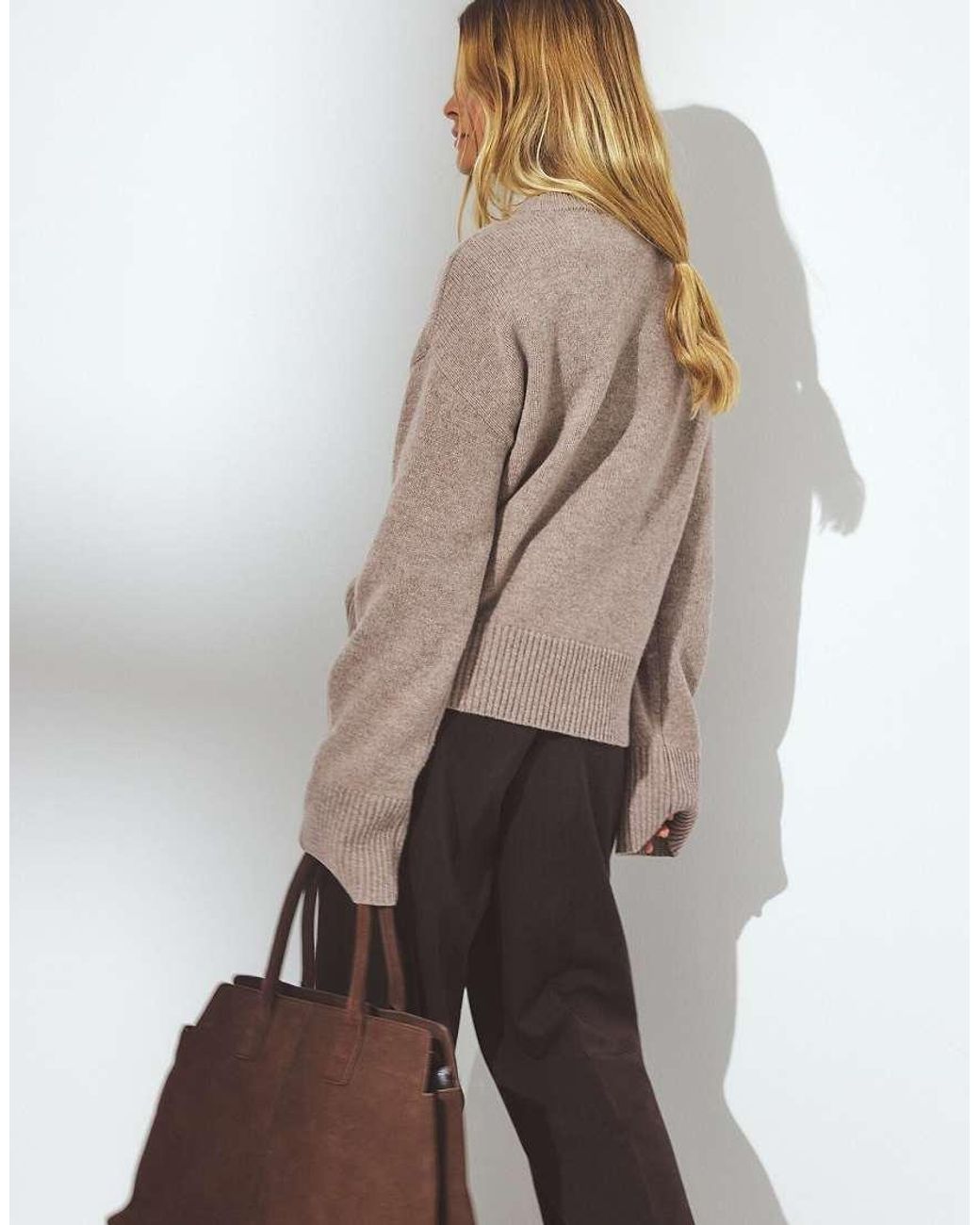 NA-KD Brown Knitted Wool Sweater