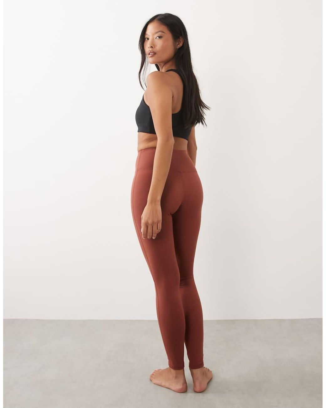 4505 Red Petite Icon Soft Touch High Waist Yoga Legging