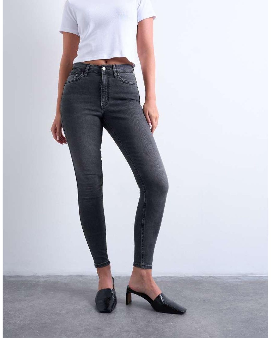 Topshop Hourglass Blue Jamie High Rise Skinny Jean