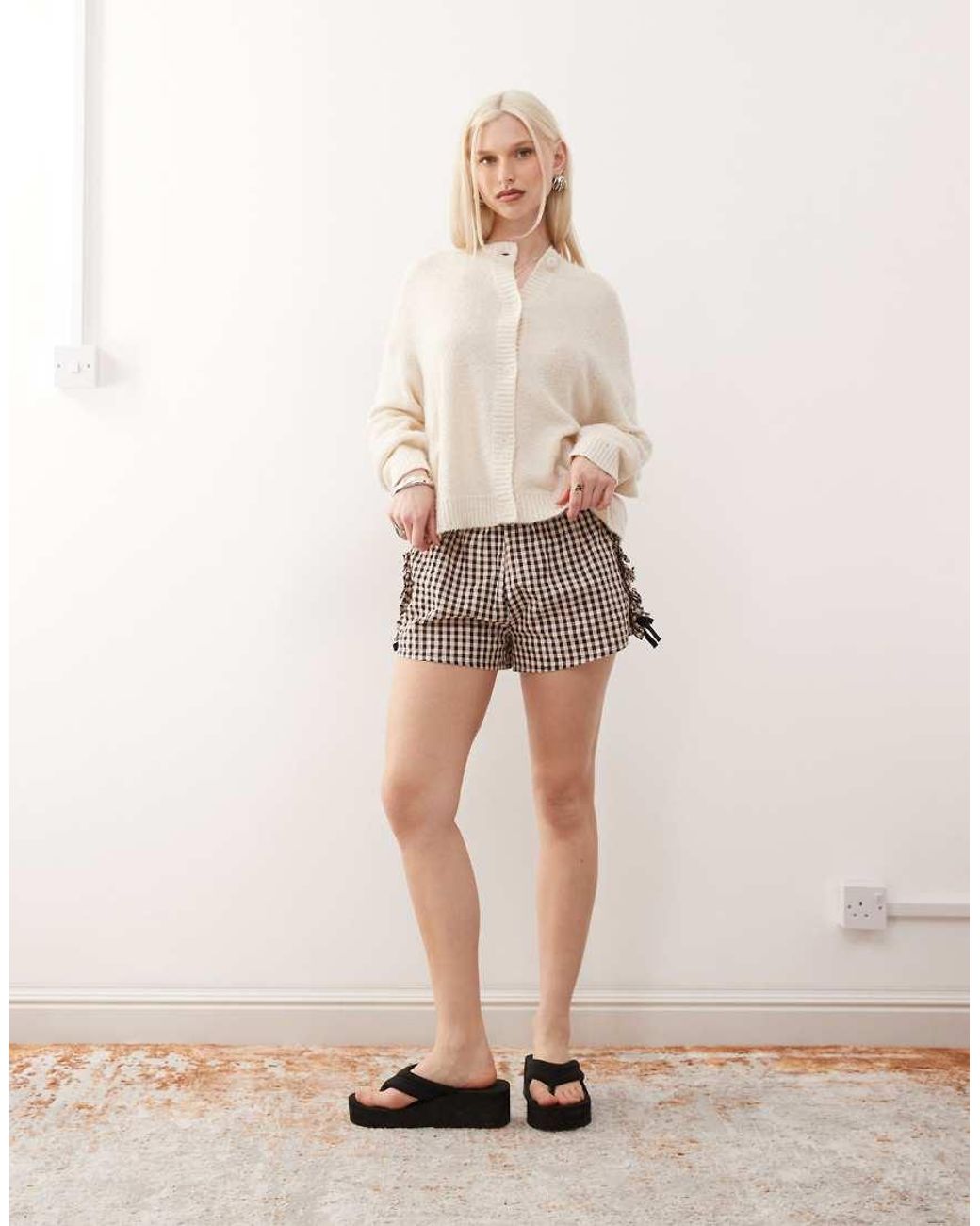 Reclaimed Vintage Natural Boxy Cardigan