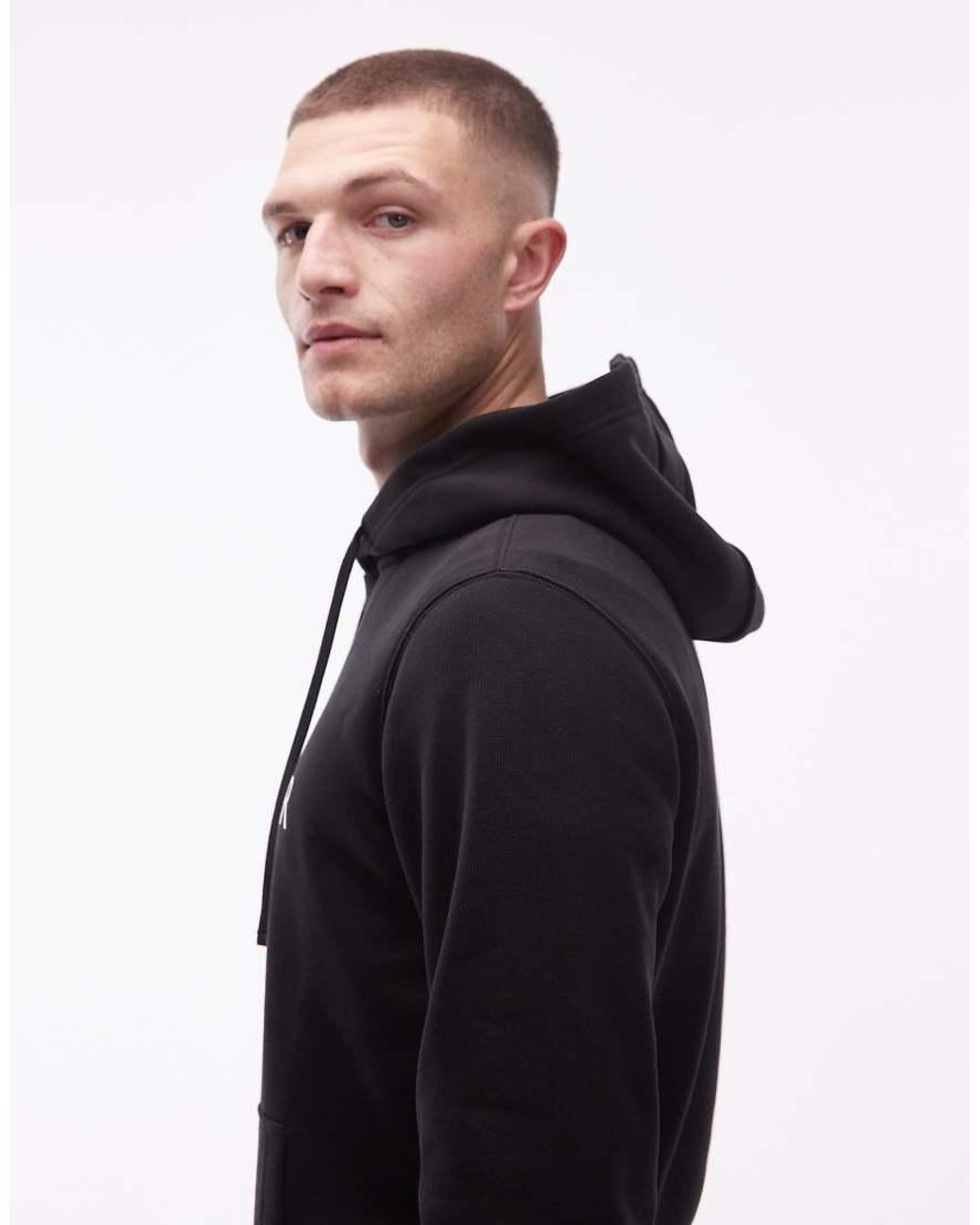 Tommy Hilfiger Blue Stacked Large Centre Logo Hoodie for men