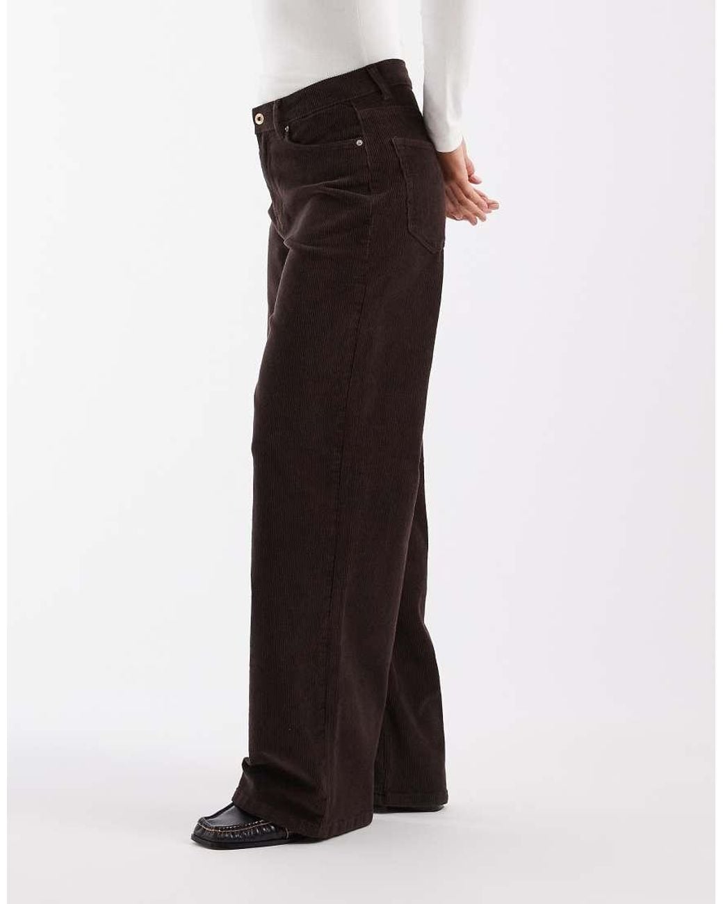 ONLY White Hope High Waist Wide Leg Cord Pants