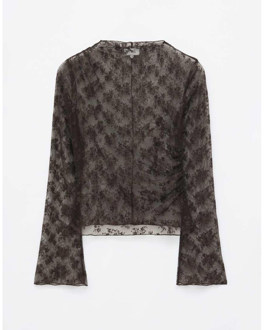& Other Stories Black Long Sleeve Lace Top