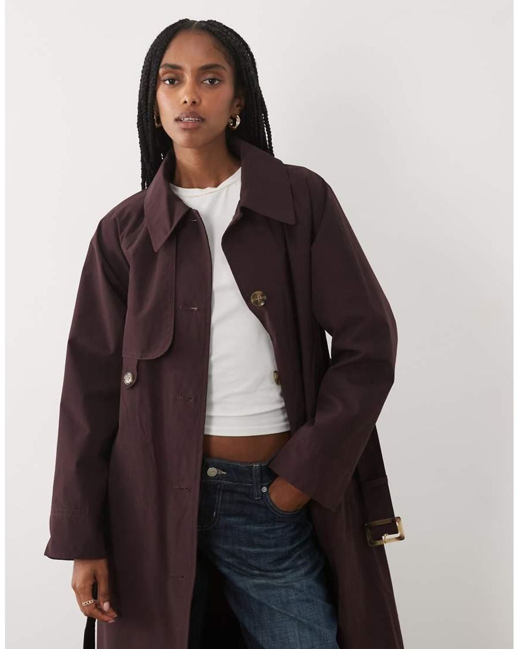 Barbour Brown Antonella Showerproof Belted Trench Coat