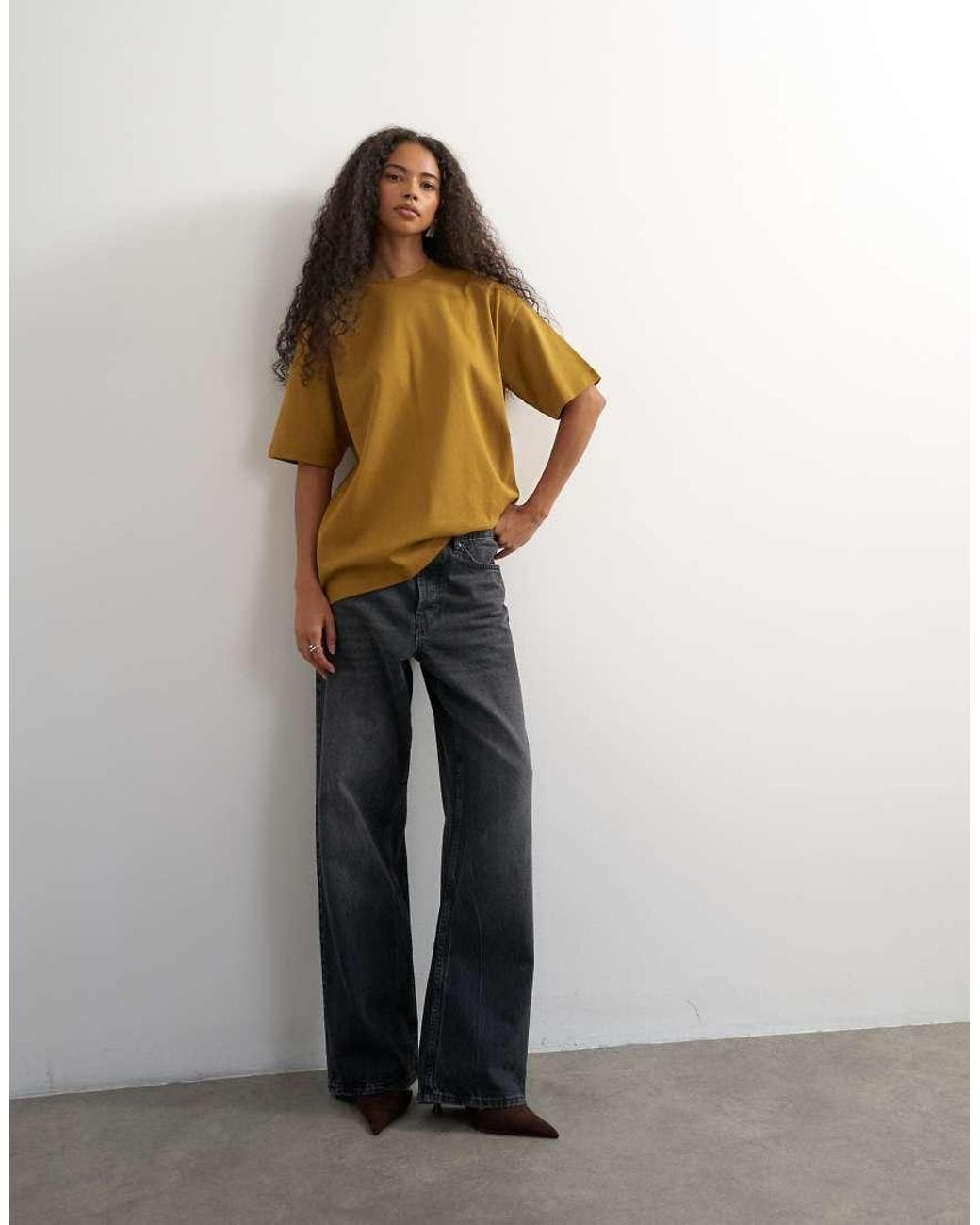 TOPSHOP Green Premium Interlock T-shirt