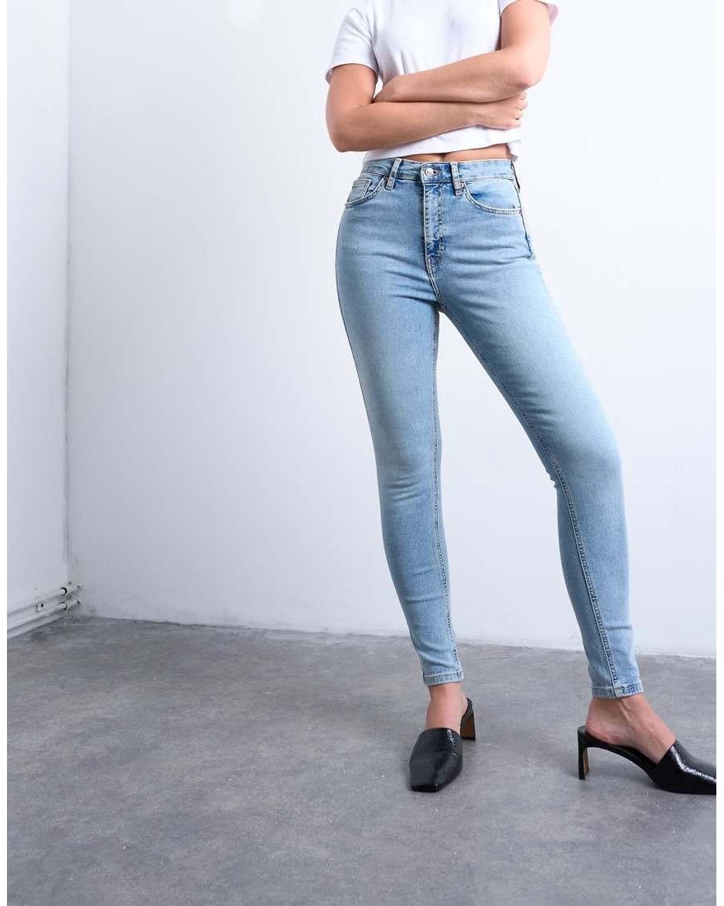 Topshop Hourglass Blue Jamie High Rise Skinny Jean