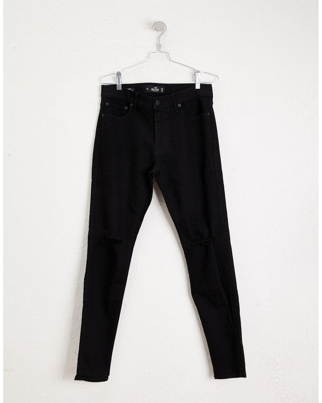 Hollister Destroy Super Skinny Jeans in Black for Men | Lyst UK