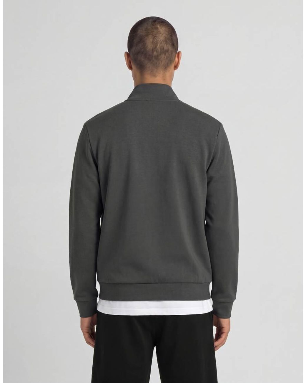Lyle & Scott Gray Mid Layers Sports Loopback Track Top for men