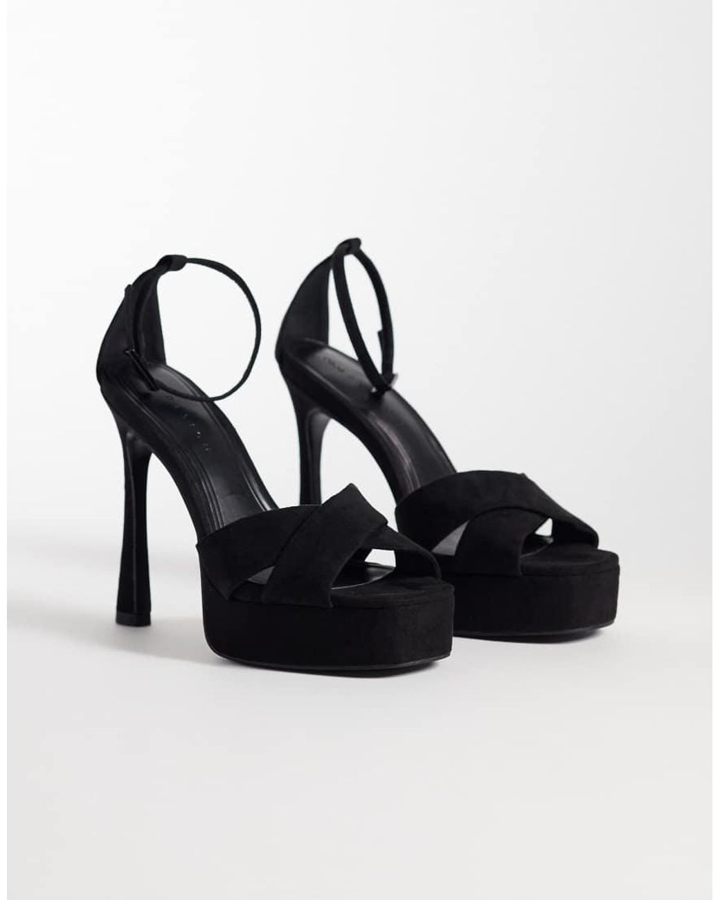 ASOS Black Niche Platform Heeled Sandals