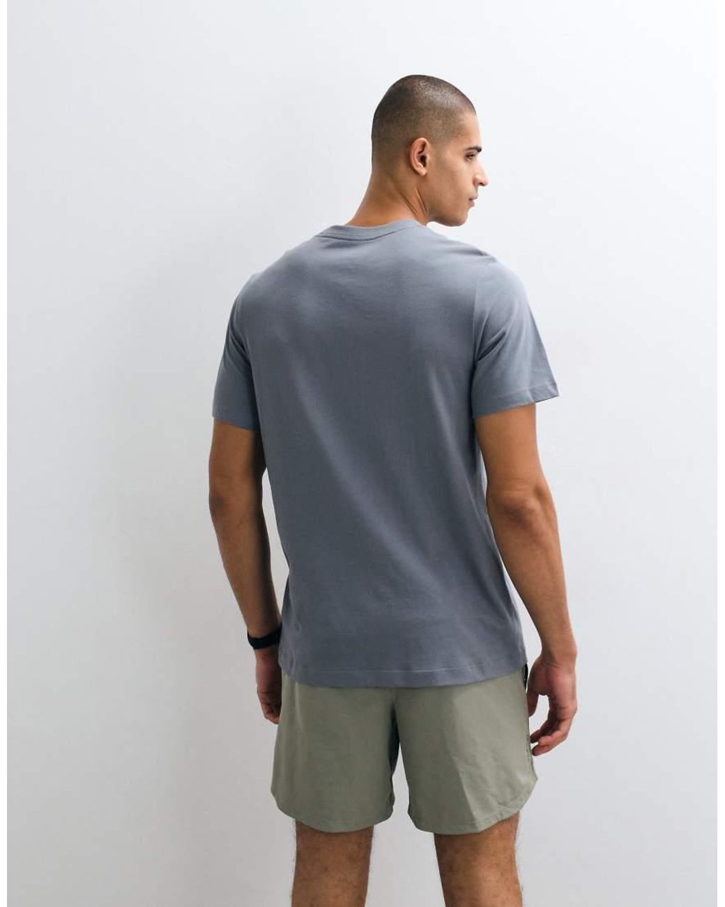 Nike Blue Dri-Fit Cotton T-Shirt for men
