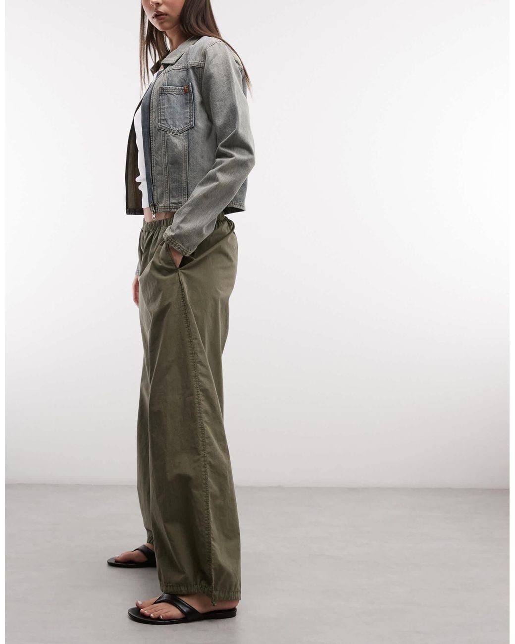 Weekday White Ripstop Oversized Drawstring Pants