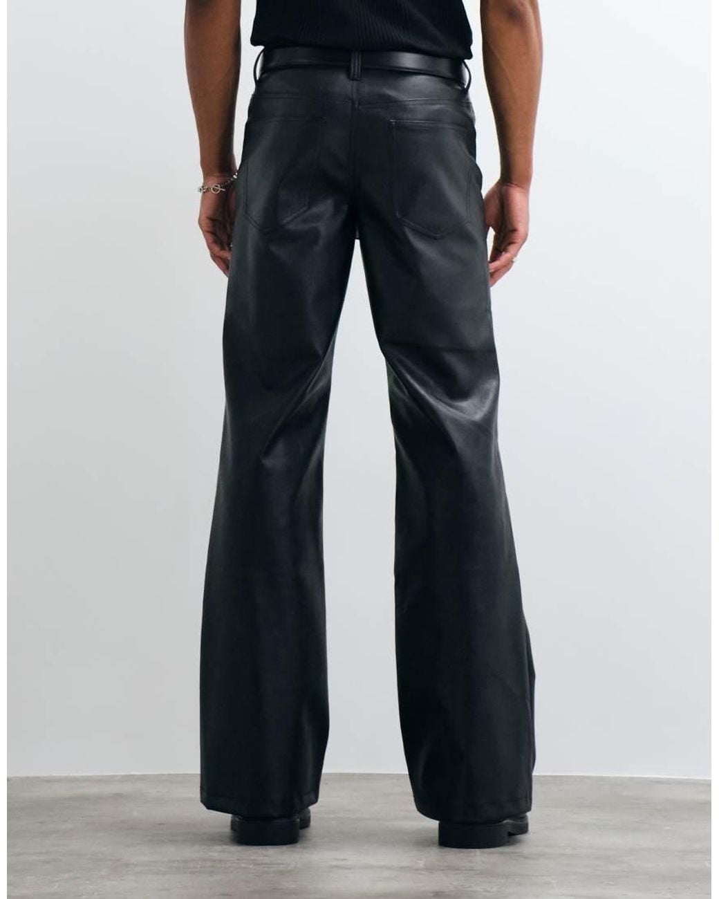 ASOS Blue Wide Flare Trousers for men