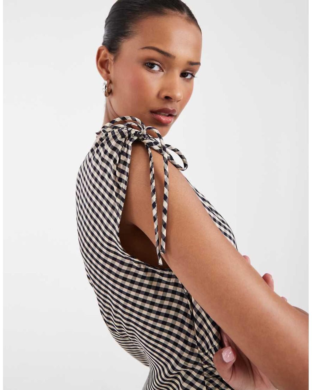 & Other Stories White Gingham Sun Dress