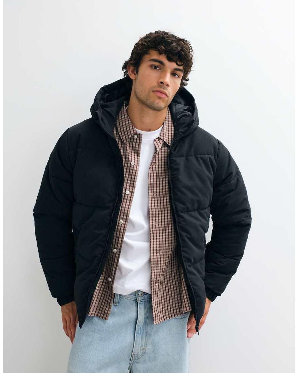 JJ Rebel Blue Quilted Puffer Jacket for men
