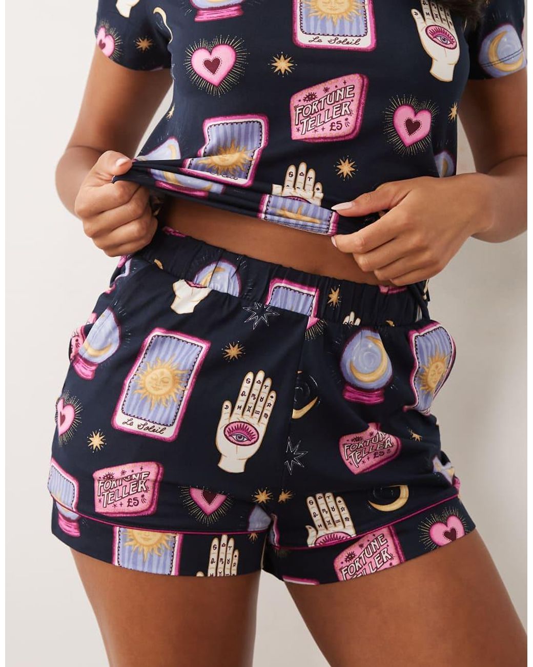 Chelsea Peers Blue Halloween Short Sleeve Pyjama Set