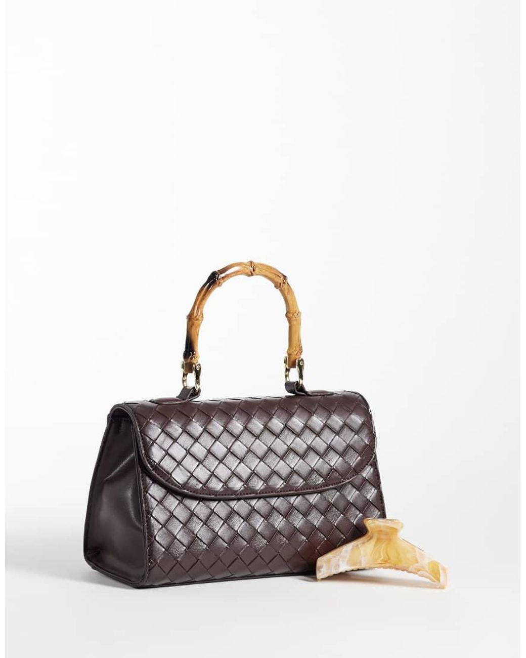 Glamorous Brown Top Handle Bag