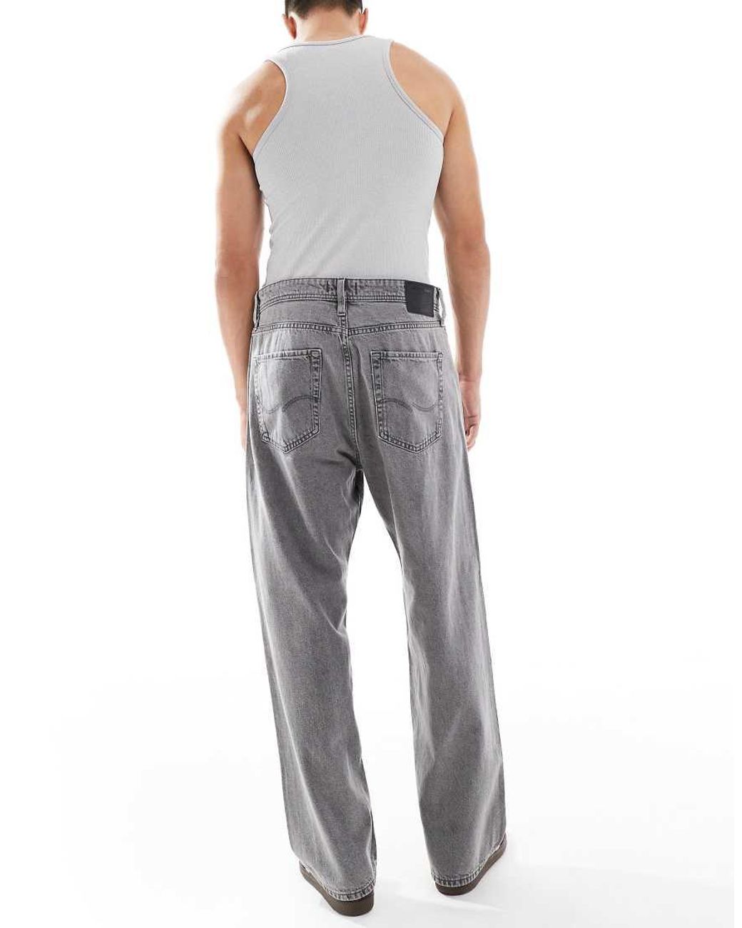 Jack & Jones Gray Alex baggy Jeans for men