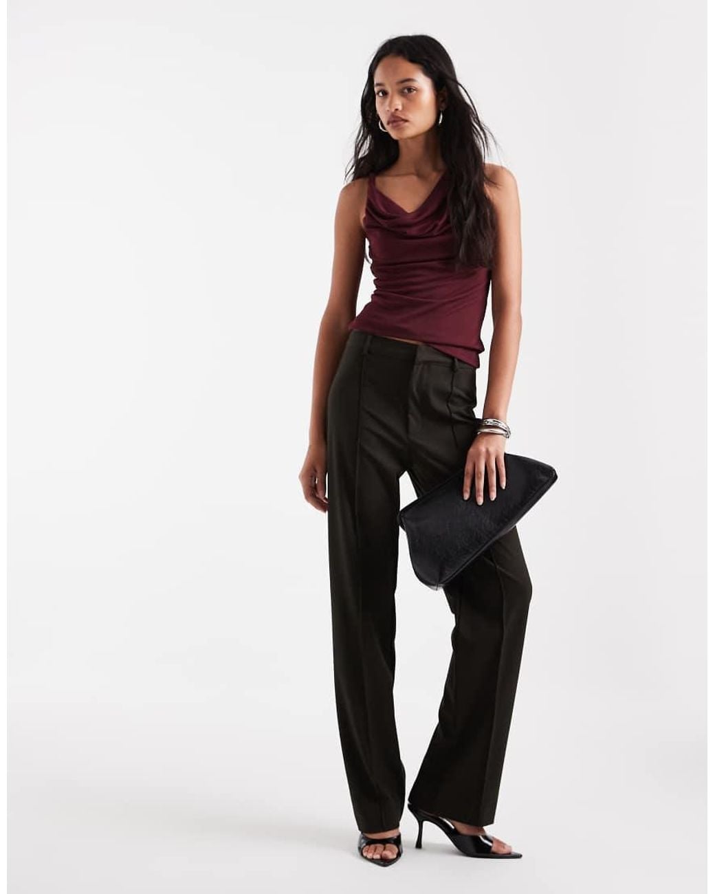 Vero Moda Red Sleeveless Waterfall Top