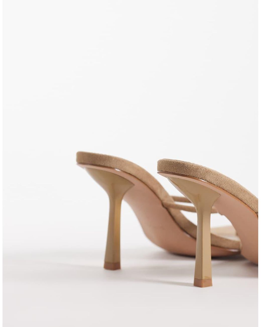 SIMMI Natural Simmi London Wide Fit Ortega Heeled Mule Sandals