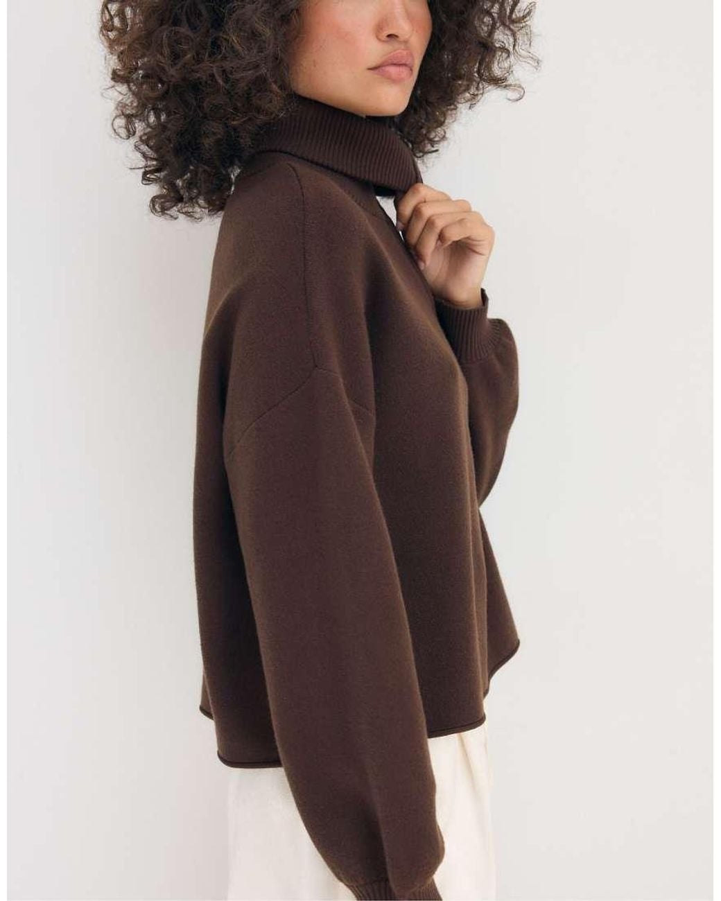Stradivarius Black Knit Jumper With Zip
