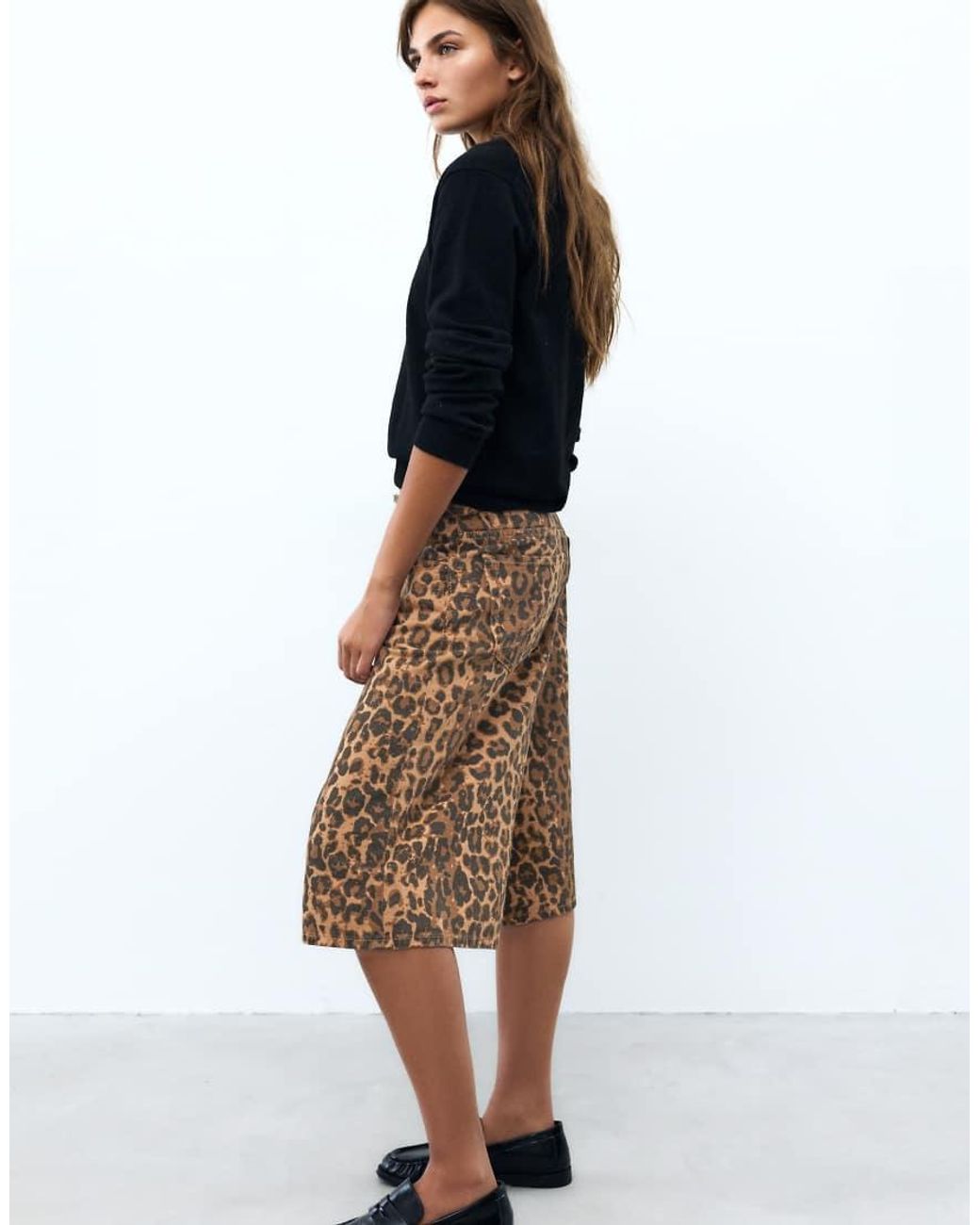 Pull&Bear Blue Leopard Jorts