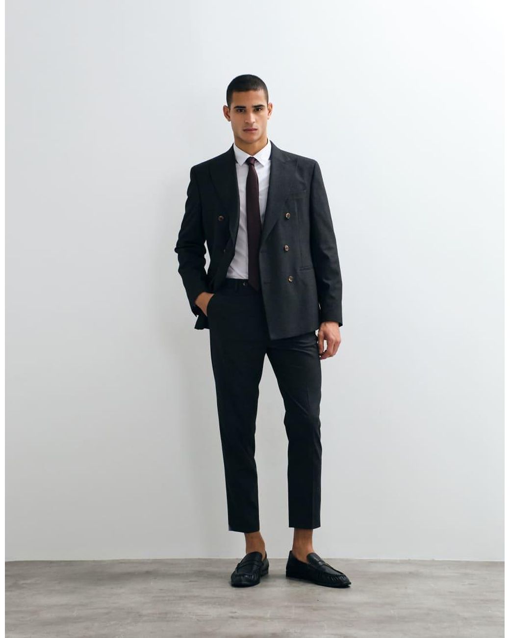 ASOS Black Tapered Suit Trousers for men