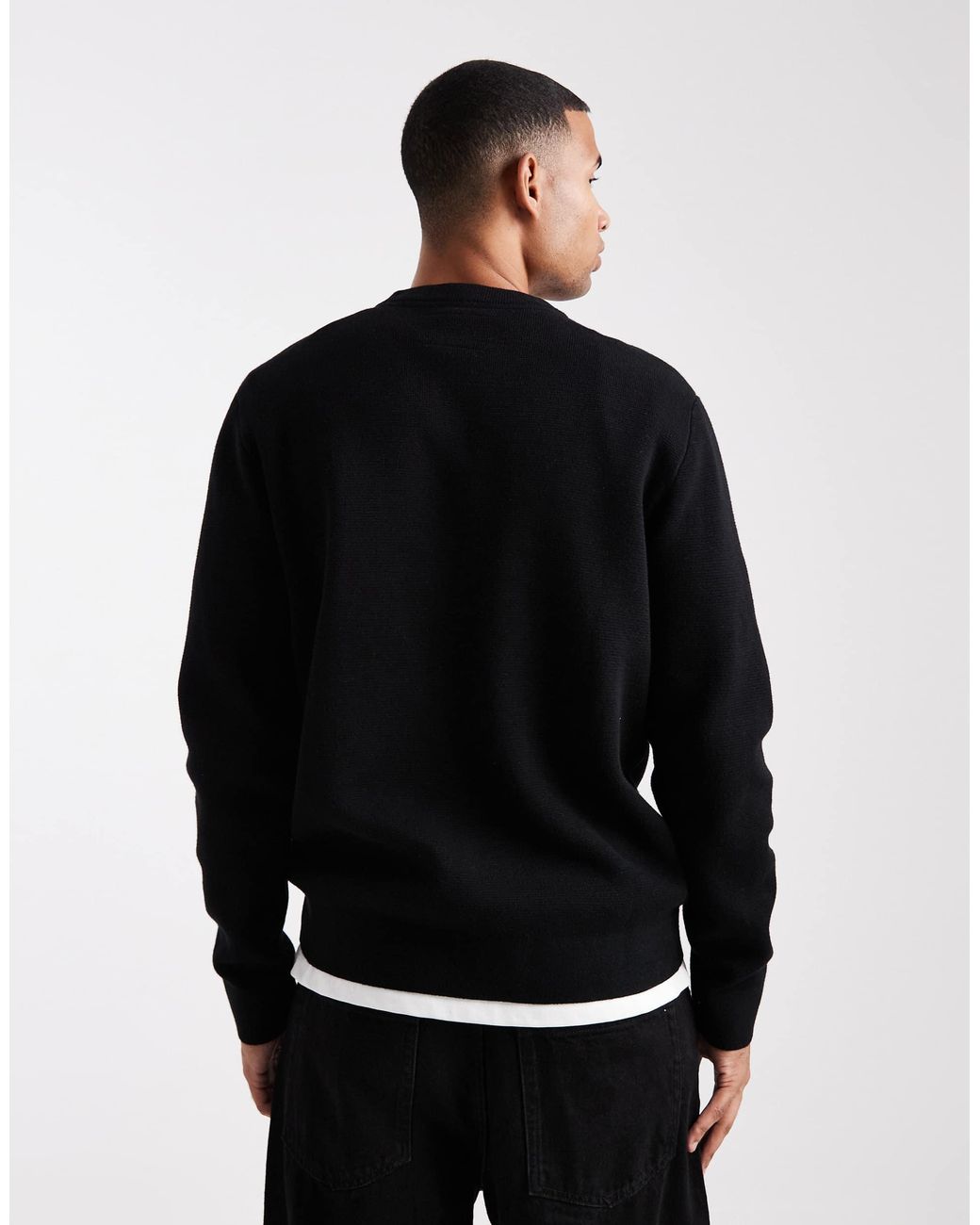 Jack & Jones Premium – strickpullover in Black für Herren