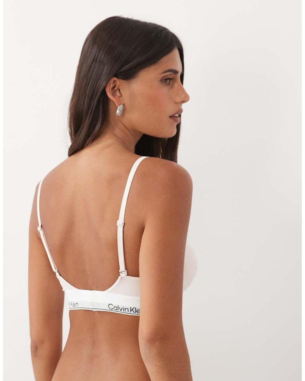 Calvin Klein Brown Icon Cotton Modal Lightly Lined Triangle Bra 2pk
