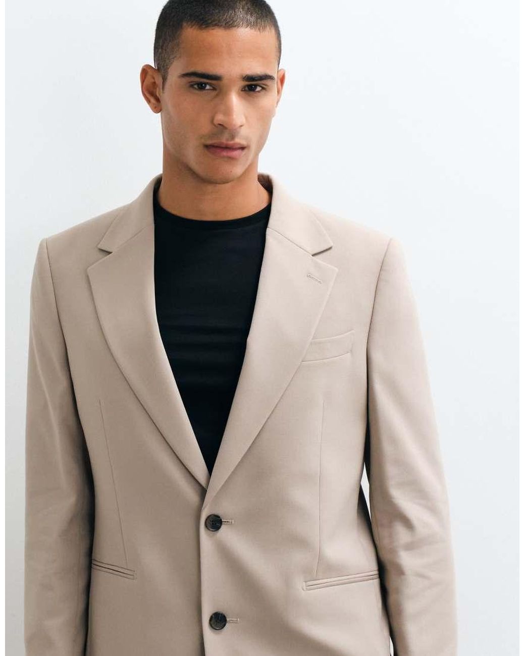 ASOS Natural Slim Suit Blazer for men