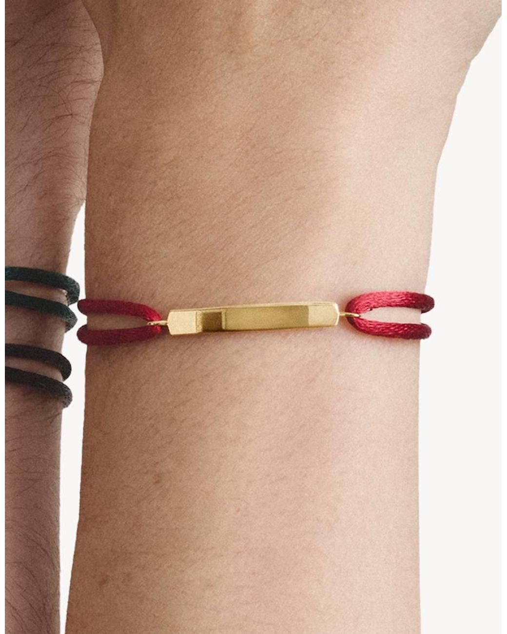 Thomas Sabo Red Textile Bracelet Engravable Dark
