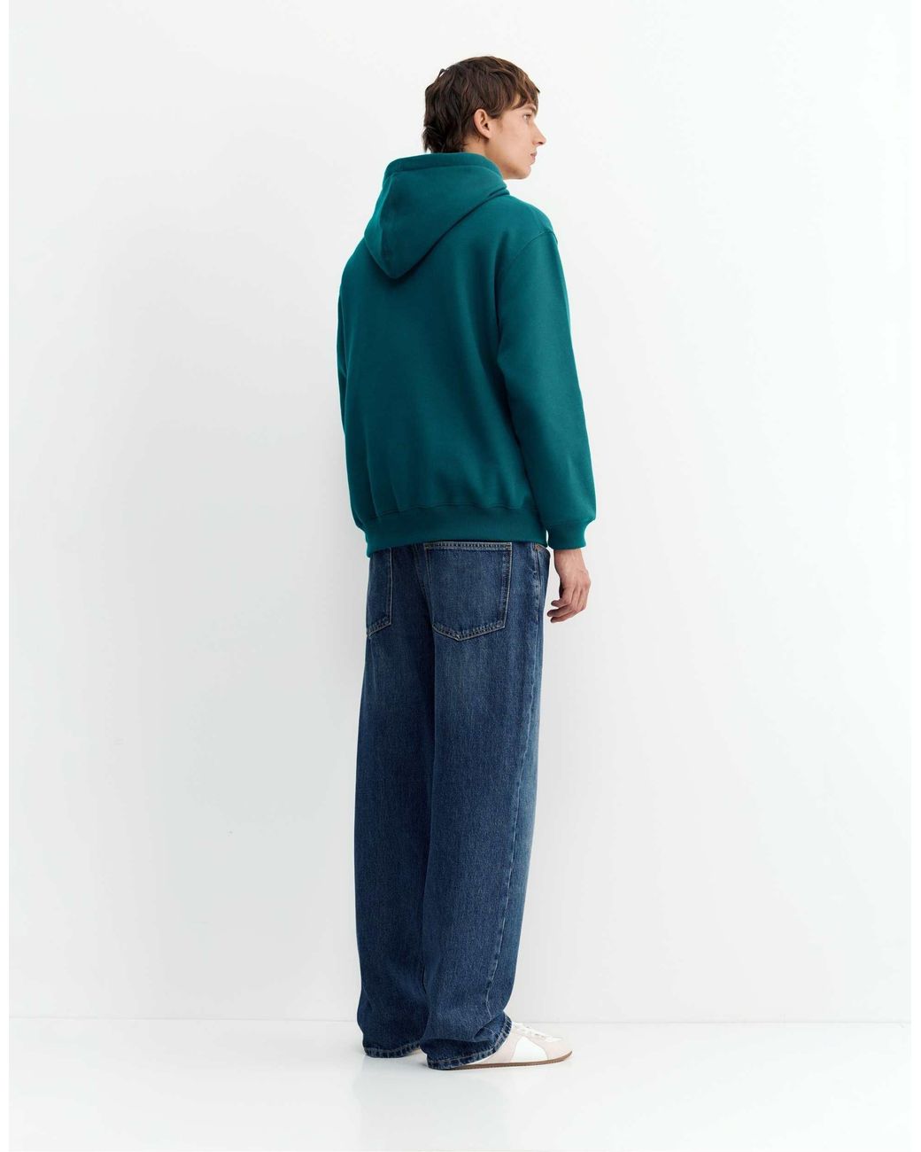 Pull&Bear Basic kapuzenpullover in Green für Herren