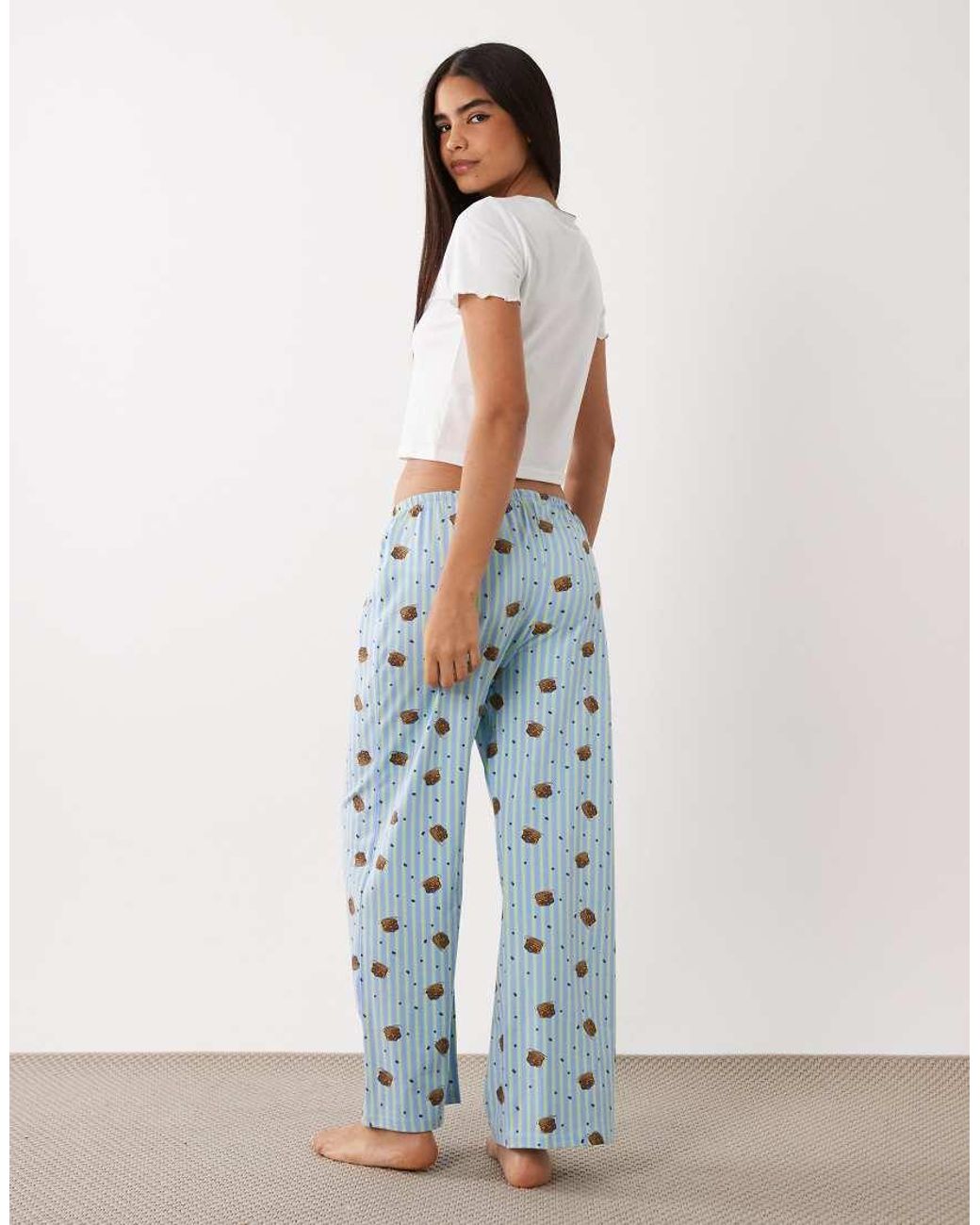 Wednesday's Girl White Wednesdays Girl Tee And Pants Pajama Set