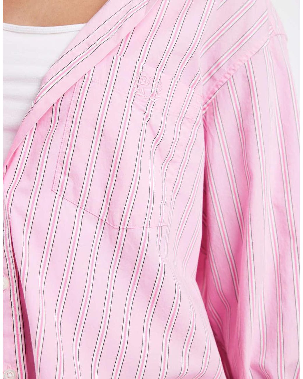 Gap Pink Relaxed Fit Poplin Shirt