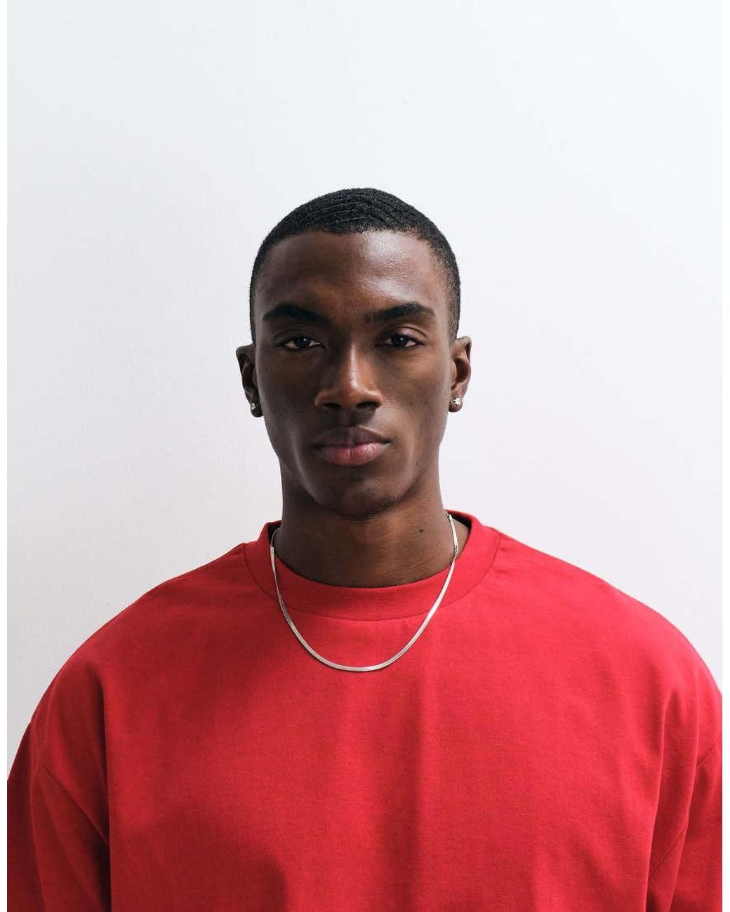 ASOS Red Heavyweight Oversized T-shirt for men