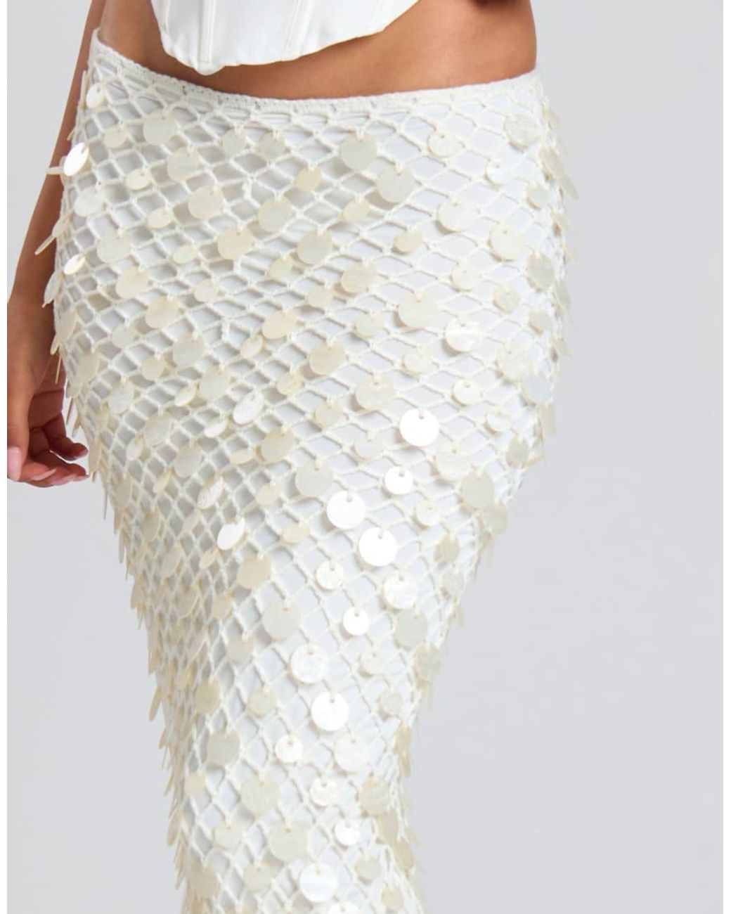 Missy Empire Blue Knit Shell Maxi Skirt