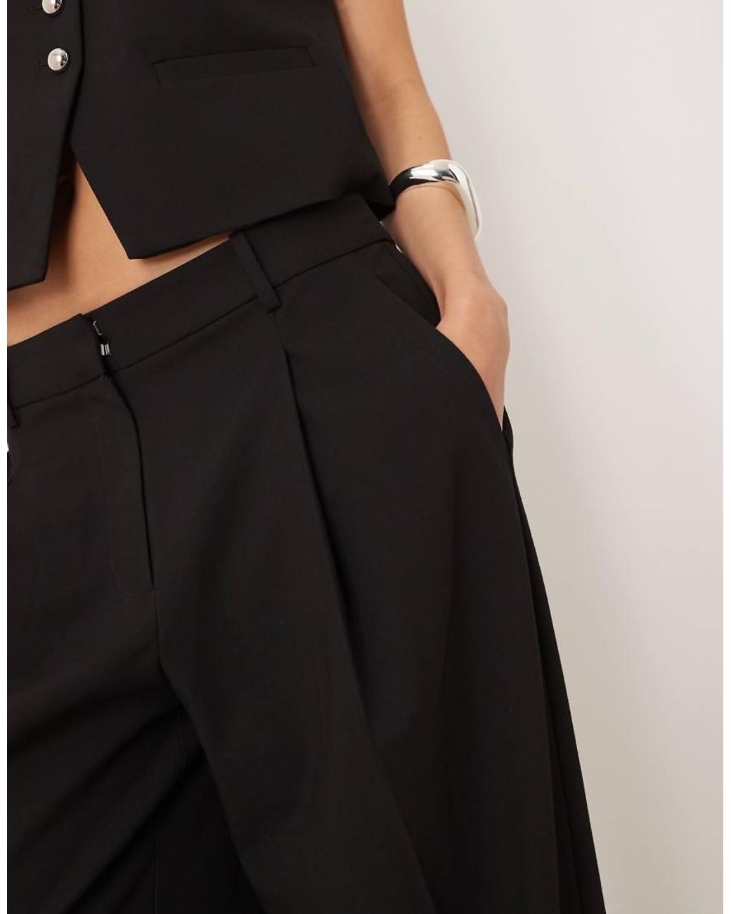 Mango Black Gabo Tailored Relaxed Trouser Co-ord