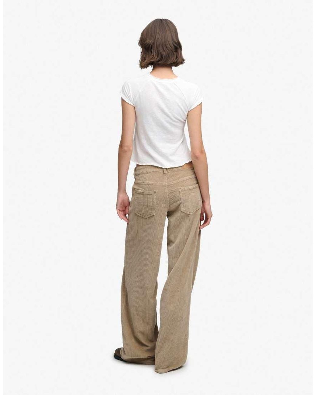Superdry Natural Mid Rise Baggy Jumbo Cord Pants