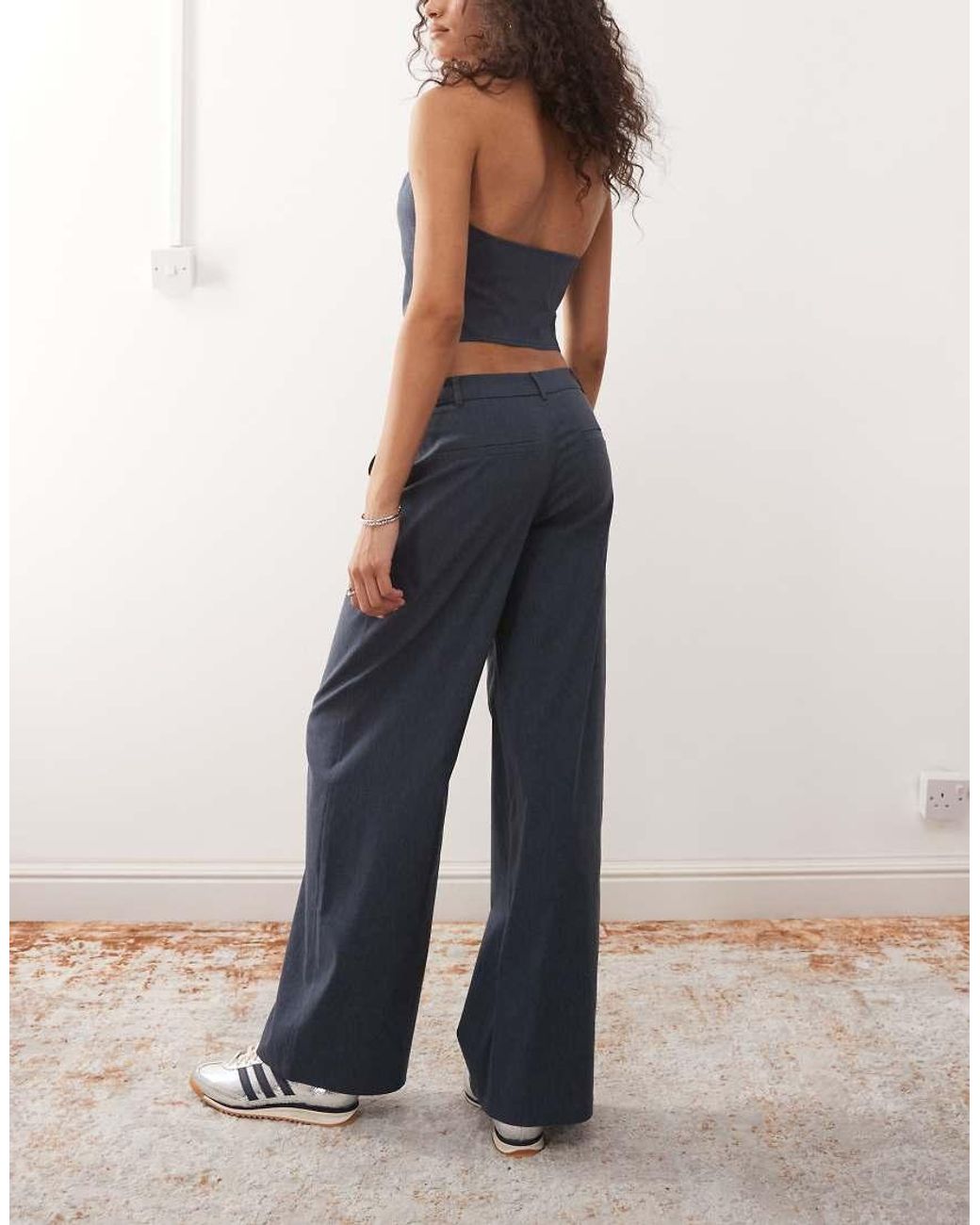 Collusion Natural Bengaline Tailored Low Rise Trousers