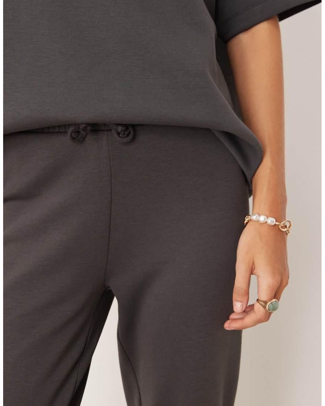 ASOS Gray Interlock Flared Sweatpants