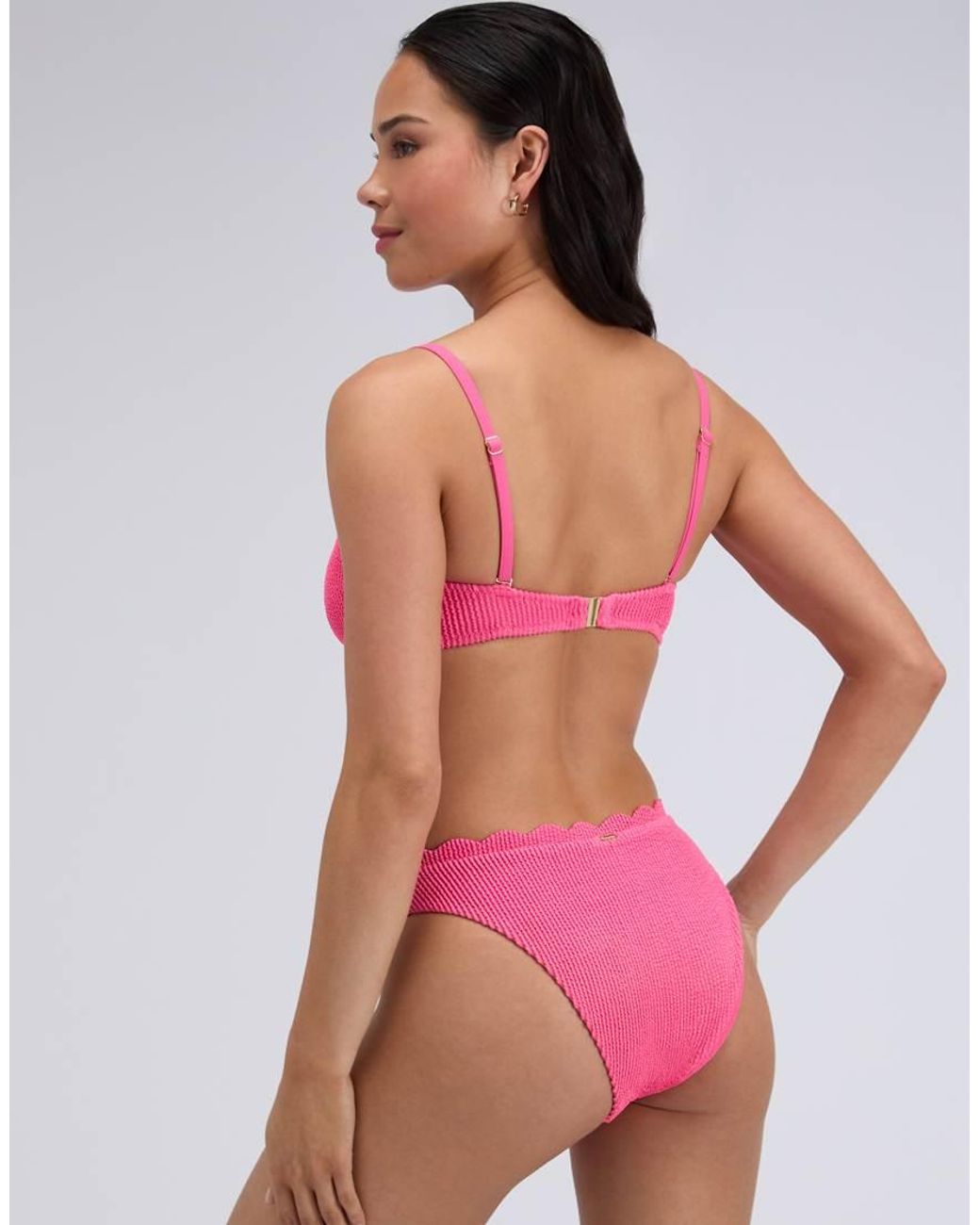 Boux Avenue Red Kiri Scalloped Bandeau Bikini Top Summer Multiway Swimwear