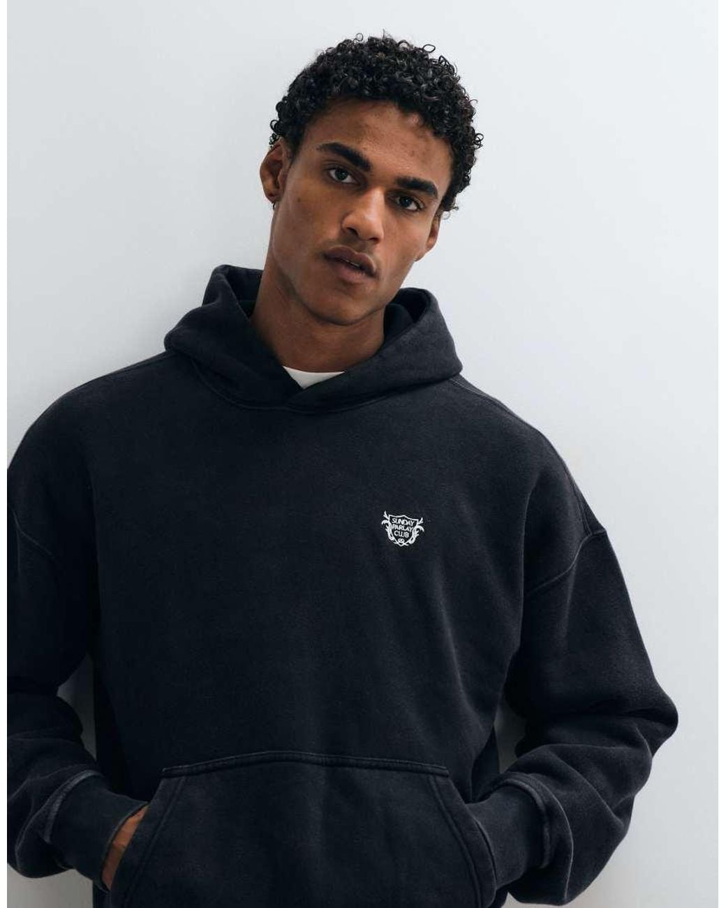 Abercrombie & Fitch Blue Oversized Back Graphic Hoodie for men