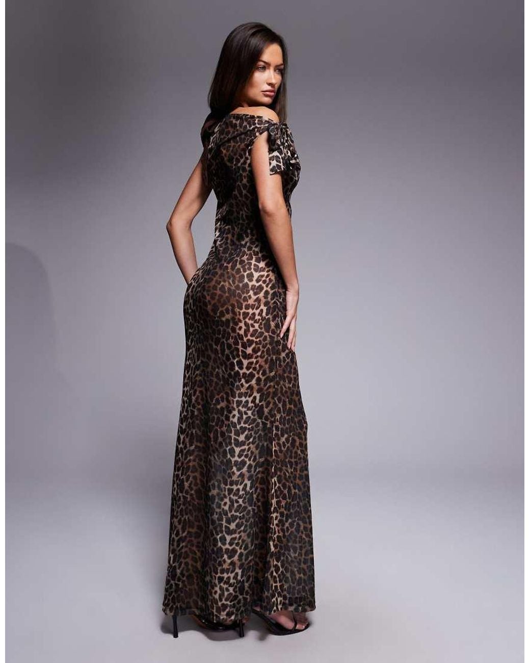 South Beach Brown Mesh Maxi Beach Dress