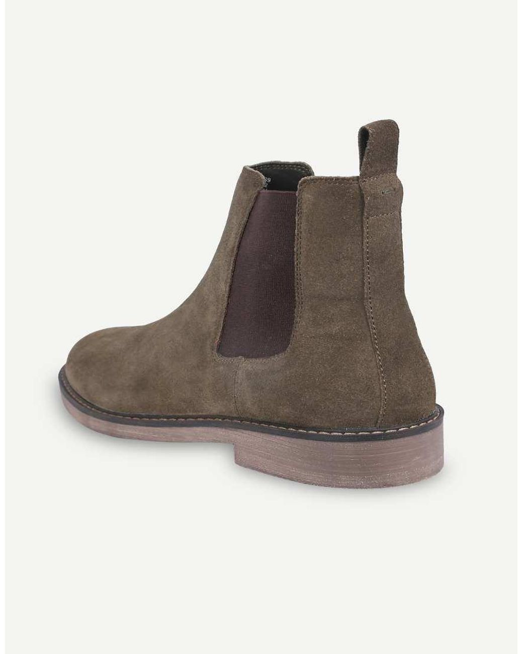 Thomas Crick Brown Brando Suede Chelsea Boots for men