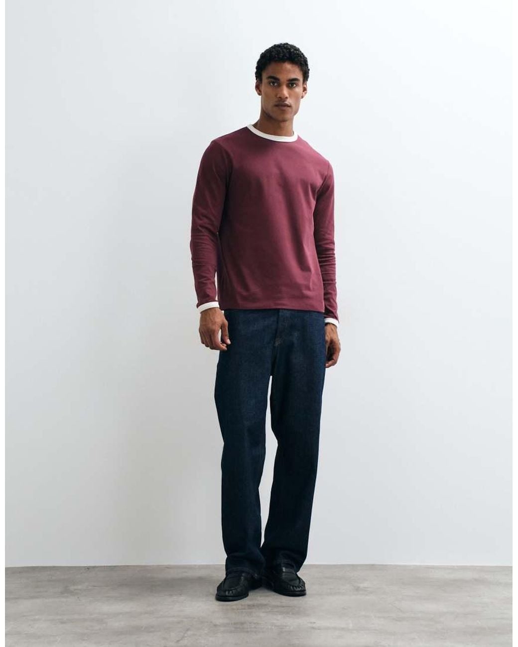 ASOS Red Regular Fit T-shirt With Contrast Ringer for men