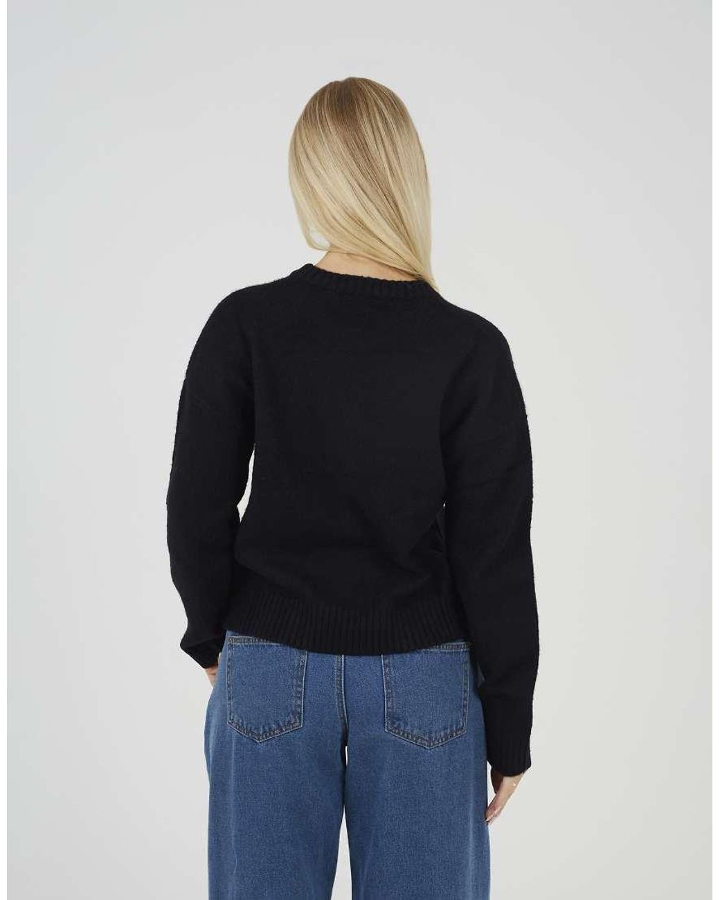 Brave Soul Blue Sea Life Embroidered Jumper