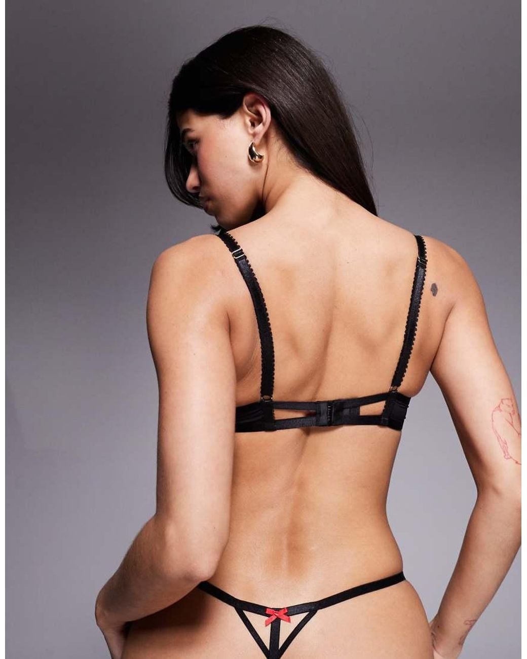 Ann Summers Black Roxanne Non Paded Plunge Bra