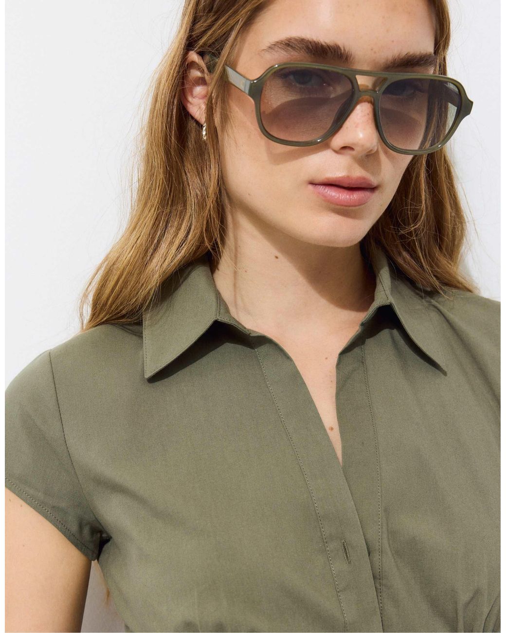 Lunettes Stradivarius en coloris Green