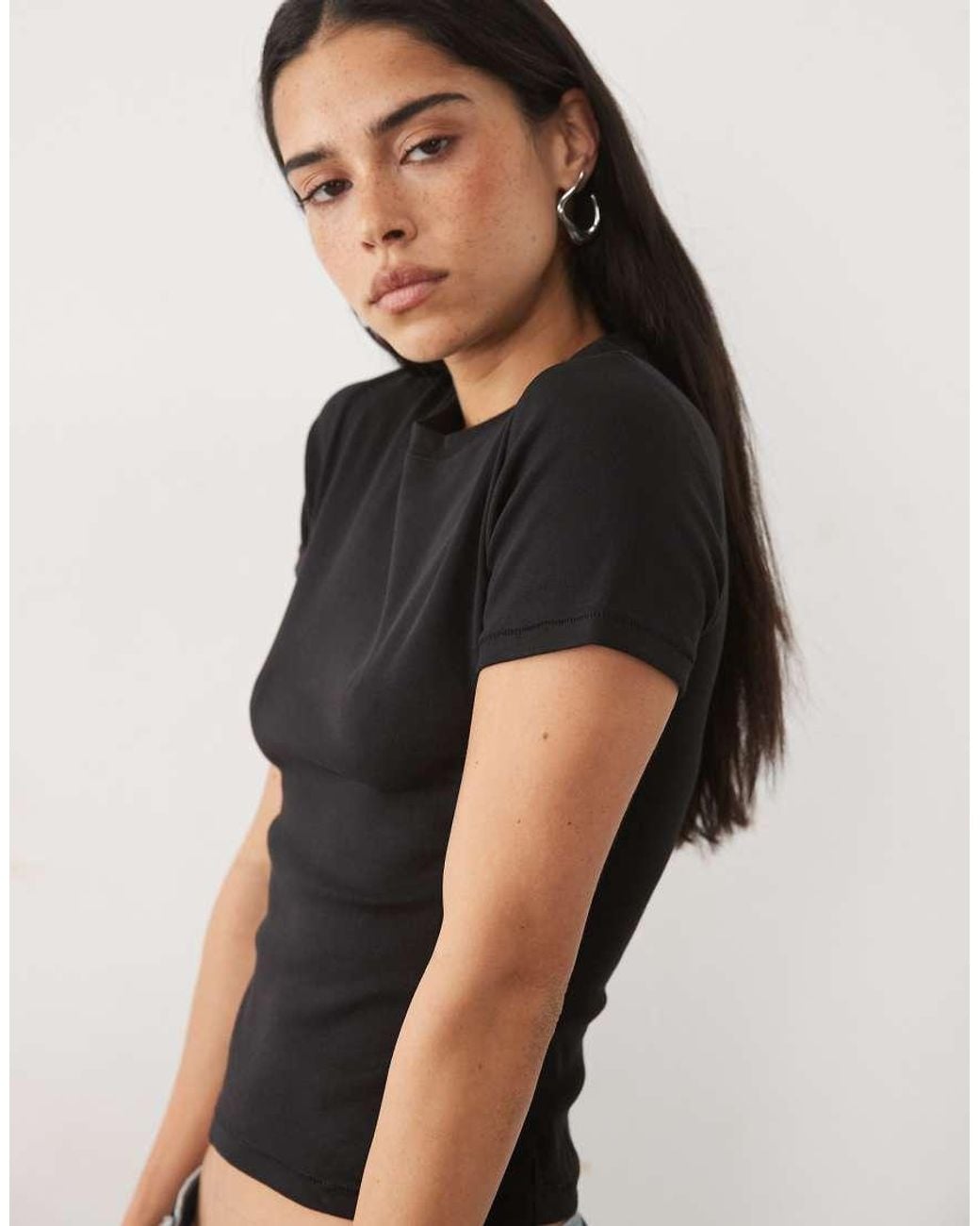 Mango Black Teen Baby Tee