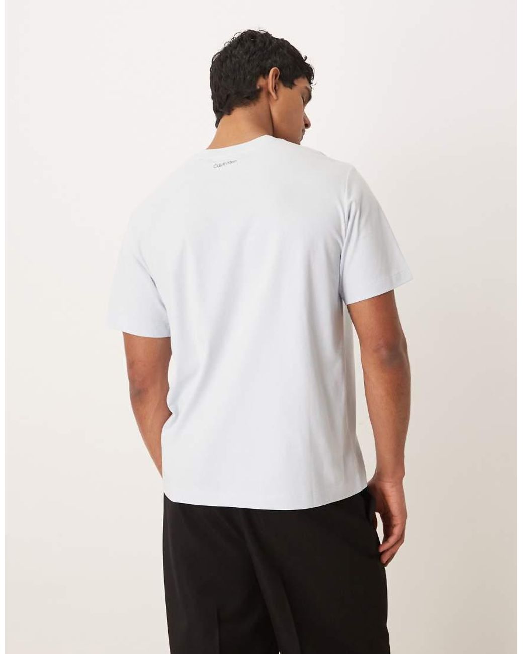 Calvin Klein White Script Graphic T-shirt for men