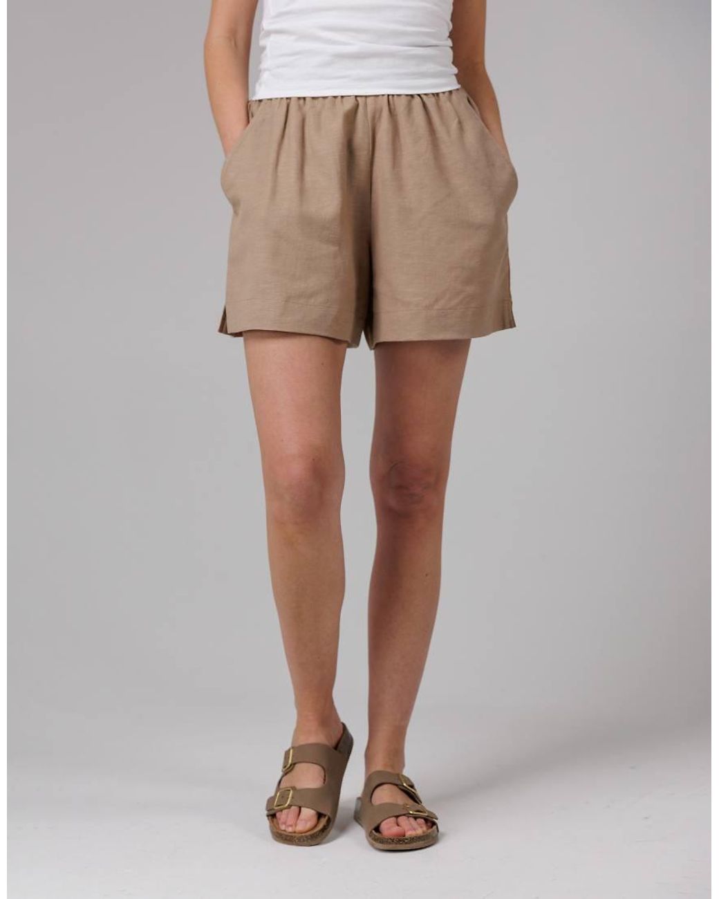 French Connection Natural Elasticated Waist Shorts